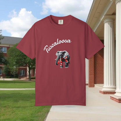 Tuscaloosa Elephant T-Shirt — University Pride Vintage Campus Tee, Soft-Style, Perfect T-Shirt for Gameday and the Tailgate