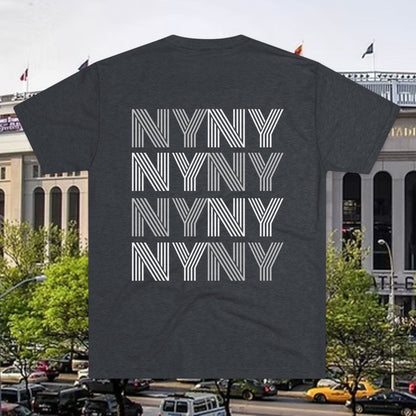 New York Script & NYNY Graphic Tee, Tri-Blend T-Shirt, Super Soft