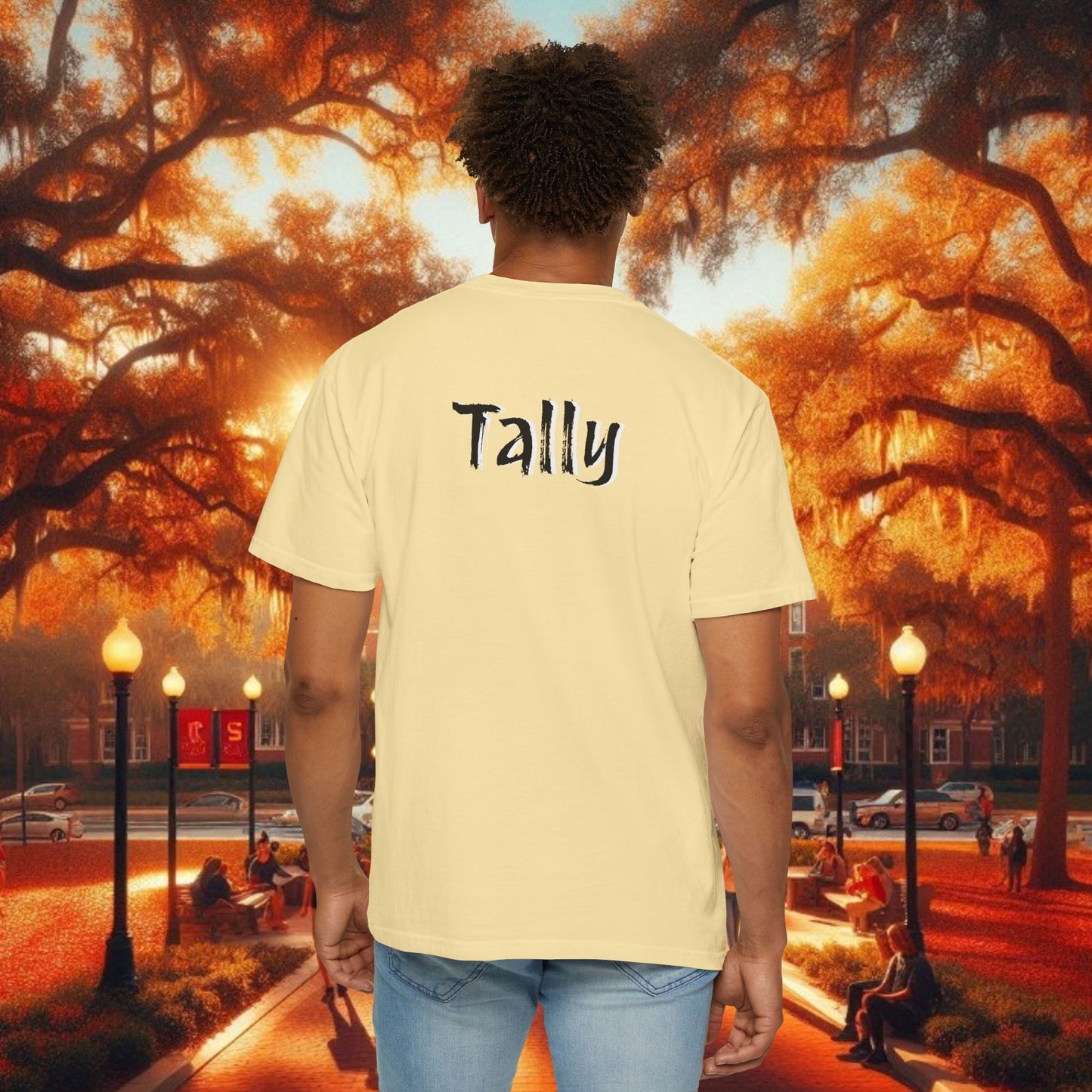 T-Shirt with Tally Design, Casual Wear, Gift for Sports Fans, College Apparel, Summer Fashion, State Pride Tee