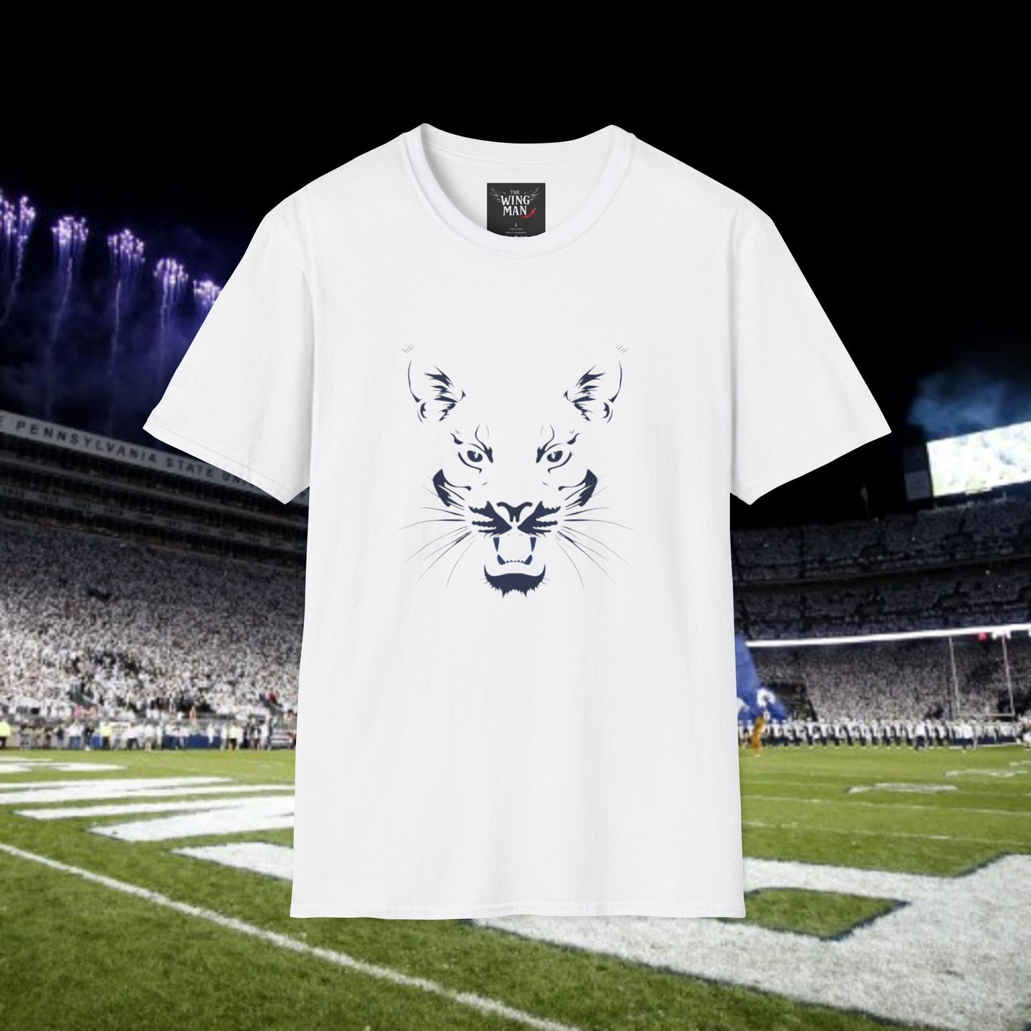 Fierce Silhouette Graphic T-Shirt, Unisex Tee, Gameday Shirt, Casual Wear, College Fashion, Gift for White Out Game