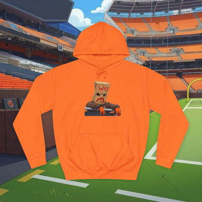 Hoodie - "Why" Paper Bag Face Graphic Pullover