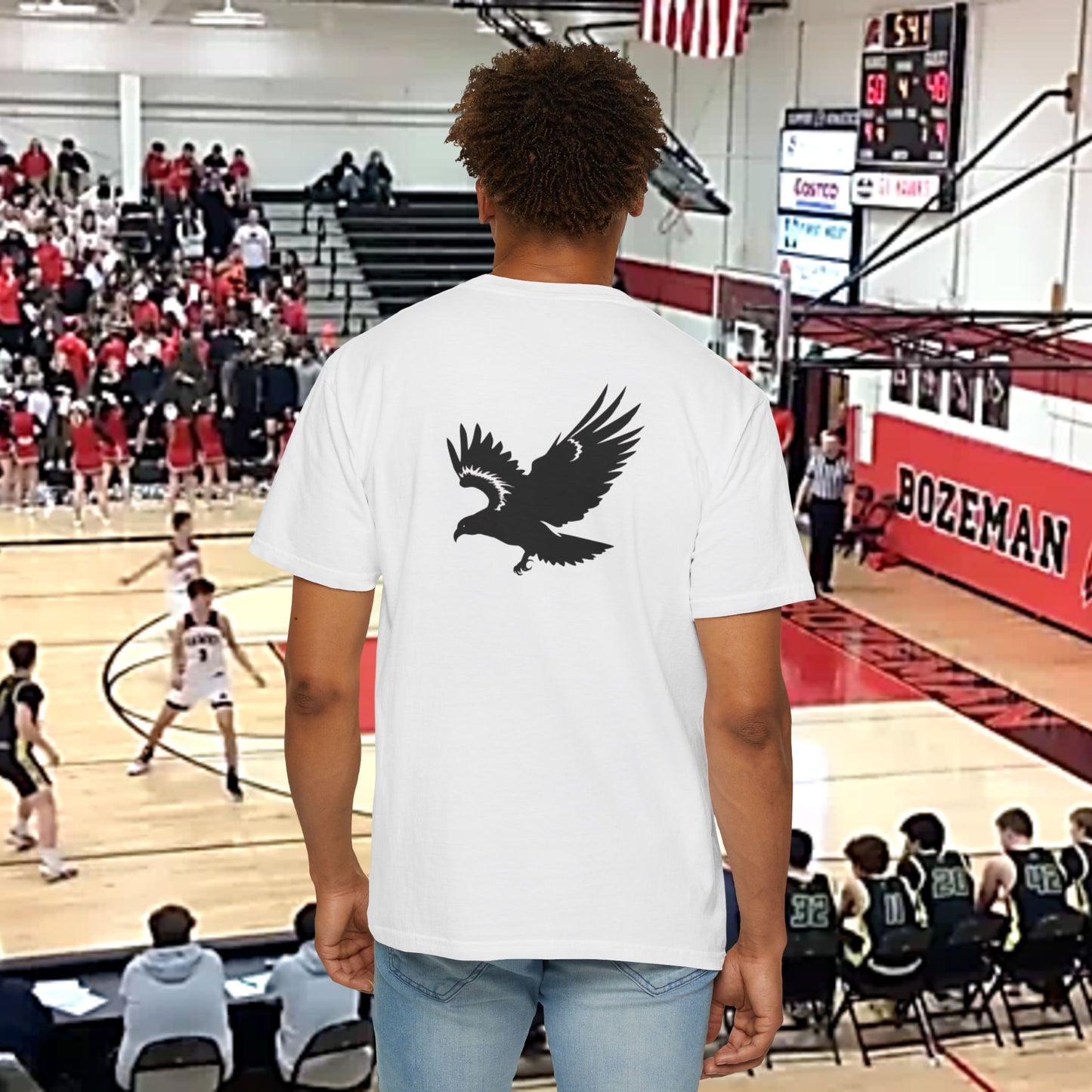 Hawk Unisex Garment-Dyed T-shirt | Sporty Style, Team Spirit, Casual Wear, Gift for Fans, Everyday Comfort