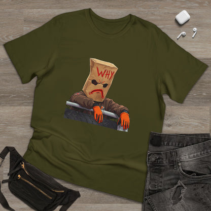 Why Bag Head T-Shirt — Funny Sad Paper Bag Face Tee