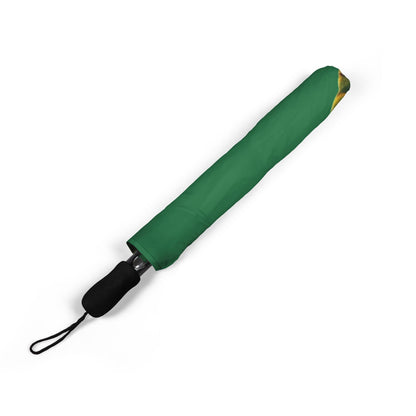 Ram Horn Foldable Umbrella — Semi‑Automatic Green Travel Umbrella with Ram Design