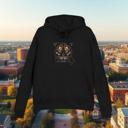 Unisex French Terry Tiger Hoodie - Cozy Urban Wear for All, Perfect Gift for Students, College Spirit, Fall Fashion, Casual Comfort