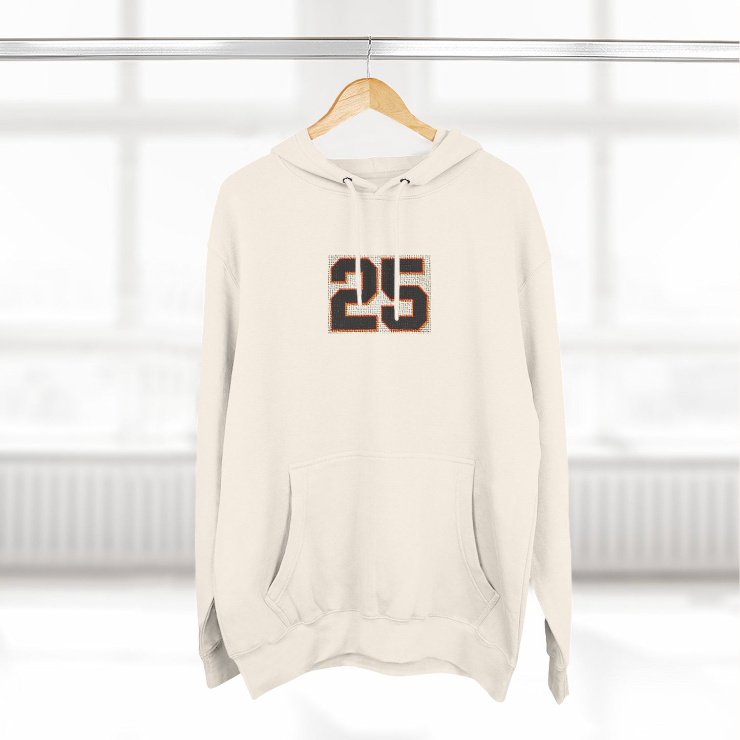 Giants Fans Fleece Hoodie with Number 25 Design - Perfect for Sports Fans, Everyday Wear, Gym, Giants Games