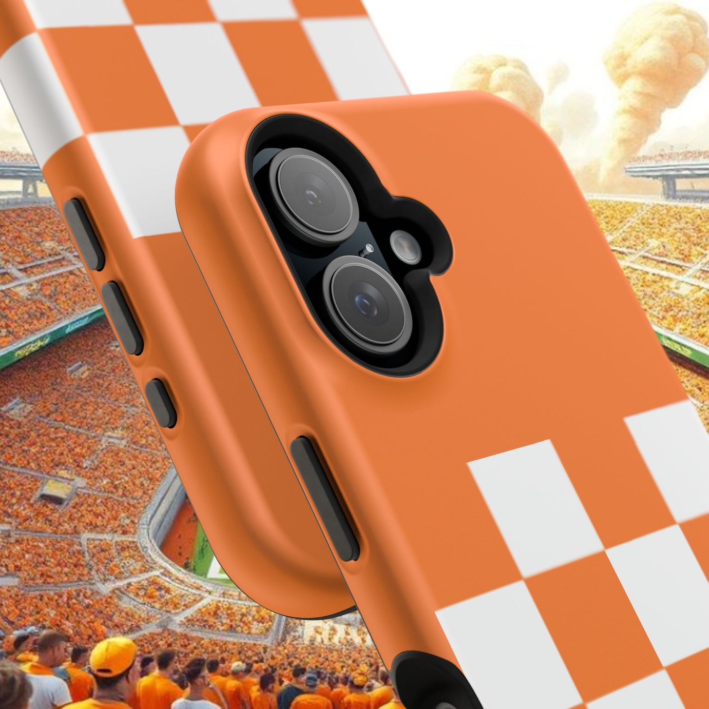 Vibrant Checkerboard Magnetic Tough Cases for Phones, Sports Fans' Accessory, Durable Protection, Tennessee Design, Custom Cases, Gift Ideas