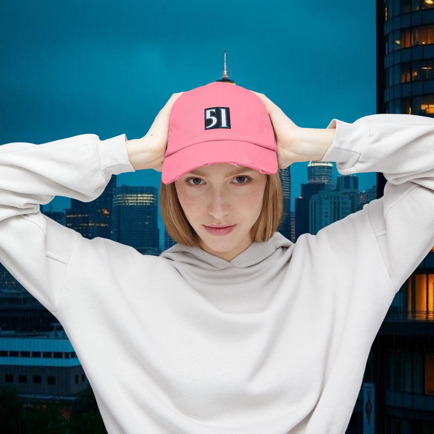 #51 Legends Distressed Cap with Vintage 51 Design | Casual Hat for Everyday Style, Trendy Accessories