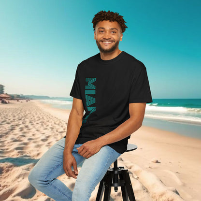 Miami Garment-Dyed T-Shirt - Vibrant Coastal Style, Unisex Summer Tee, Beachwear, Travel Souvenir, Gift for Miami Lovers
