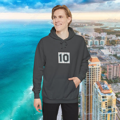 Teal Retro Legends Garment-Dyed Hoodie with 10 Design, Stylish Hoodie, Casual Wear, Unique Gift, Trendy Apparel