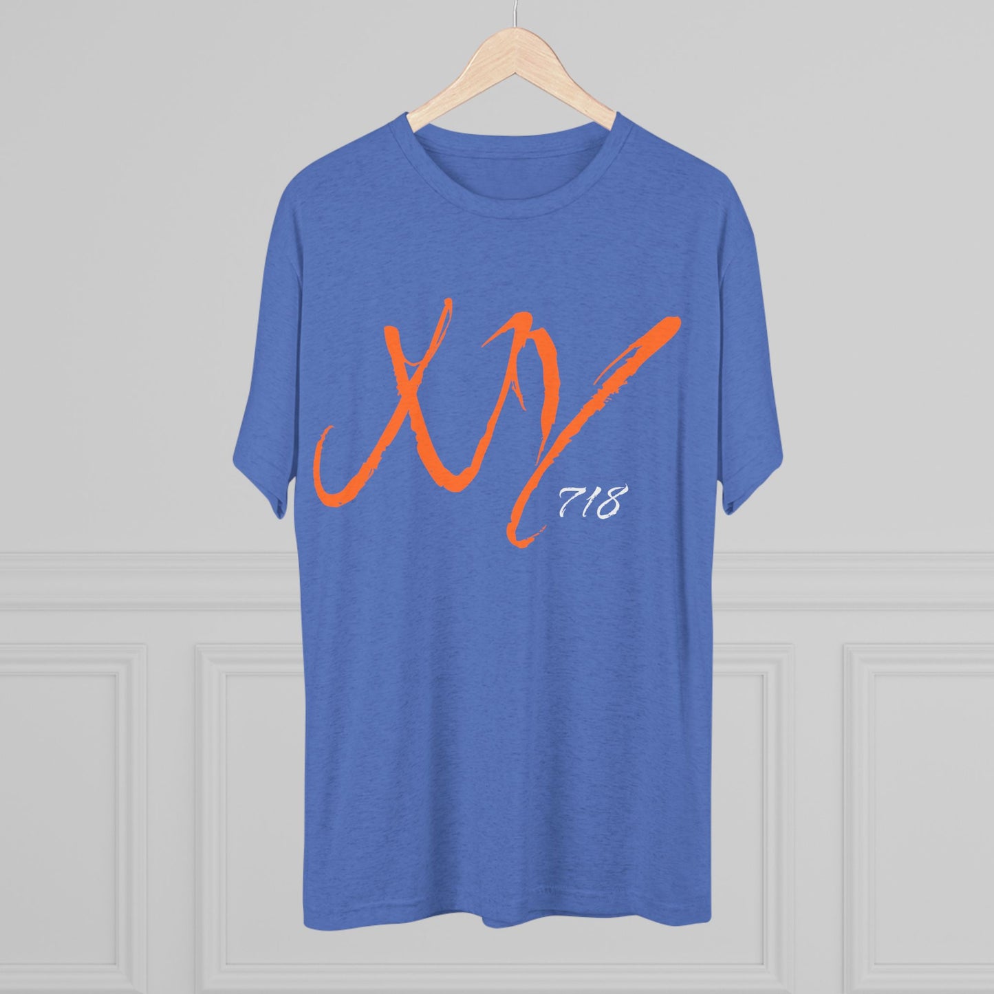NYC Retro Graphic Tee — 'NY' Repeat & XV 718 Script City T‑Shirt