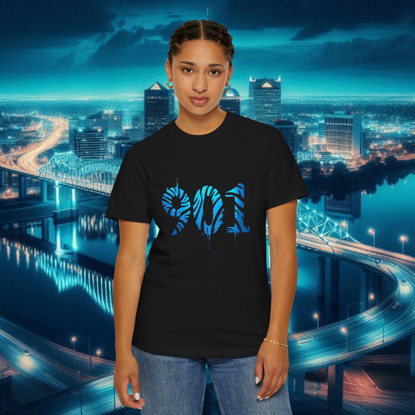 Memphis T-Shirt with 901 Design, Casual Graphic Tee, Unisex Wear, Trendy Apparel, Gift for Memphis Fans