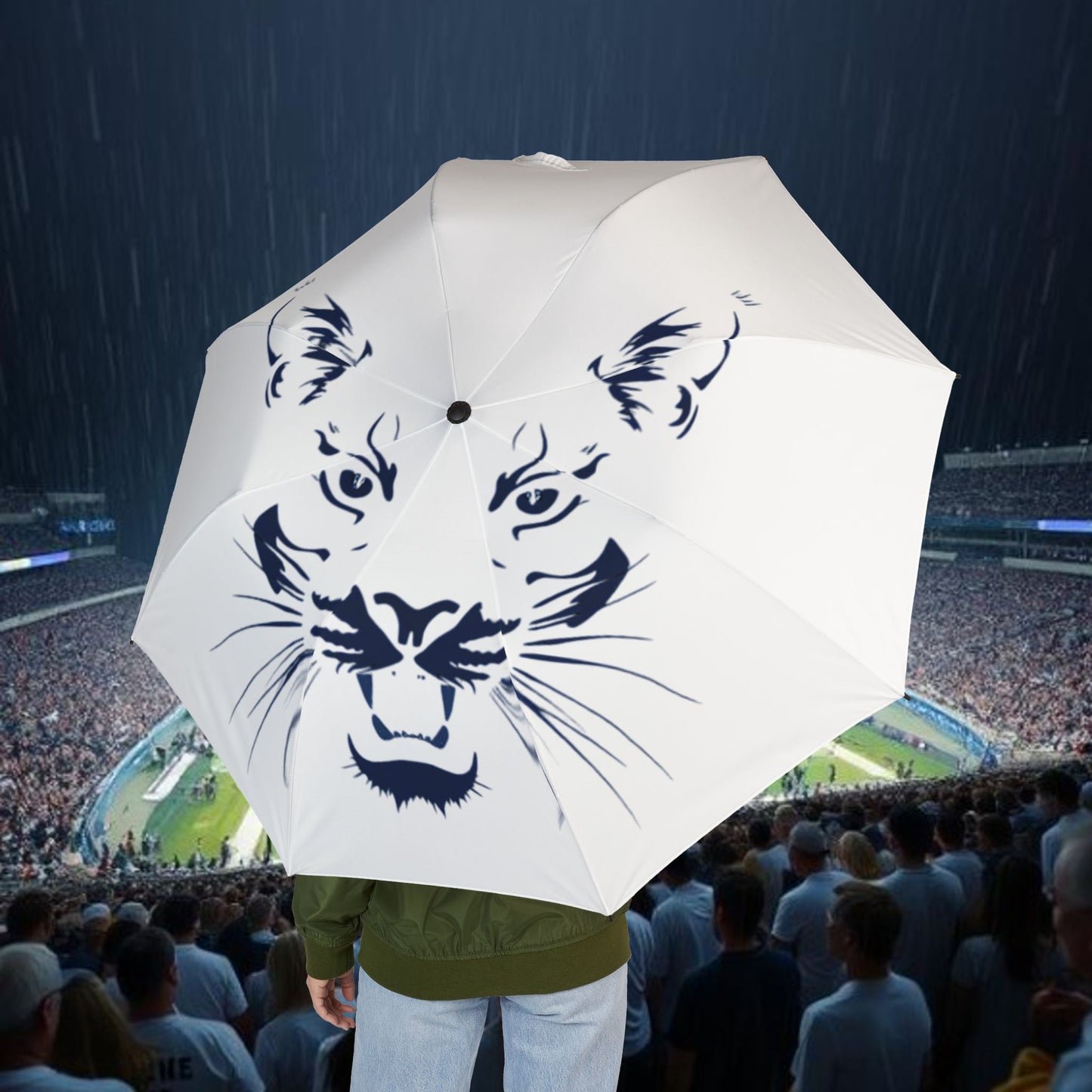 Fan Umbrella, Travel Umbrella for Rain & Sun, Lightweight Compact Umbrella, Unique Gift for Sporta Fans