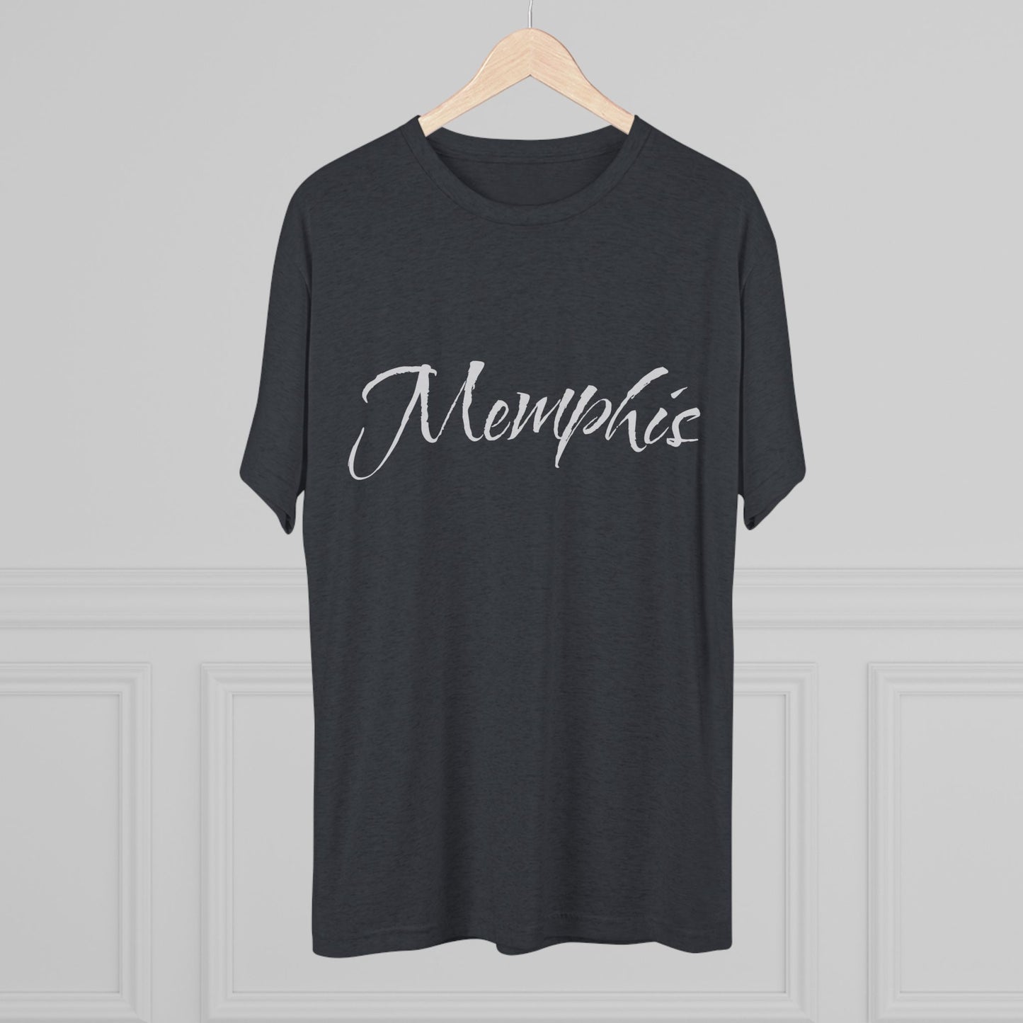 Memphis Script Tee — City Name Graphic T-Shirt, Tri-Blend Ultra Comfort, Perfect for a Night out or Gameday.