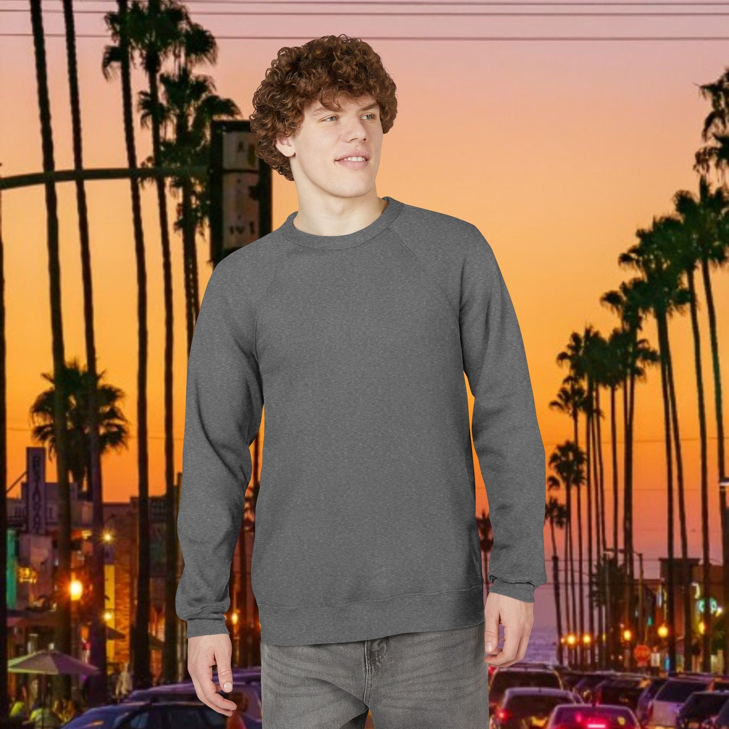 LA Script Raglan Sweatshirt, Super Soft Material and Comfortable Stylish Fit