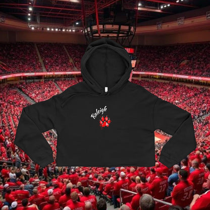 Raleigh Women's Cropped Hoodie, Trendy Sportswear for Game Days, College, Casual Outings, Gifts for Her, School Spirit