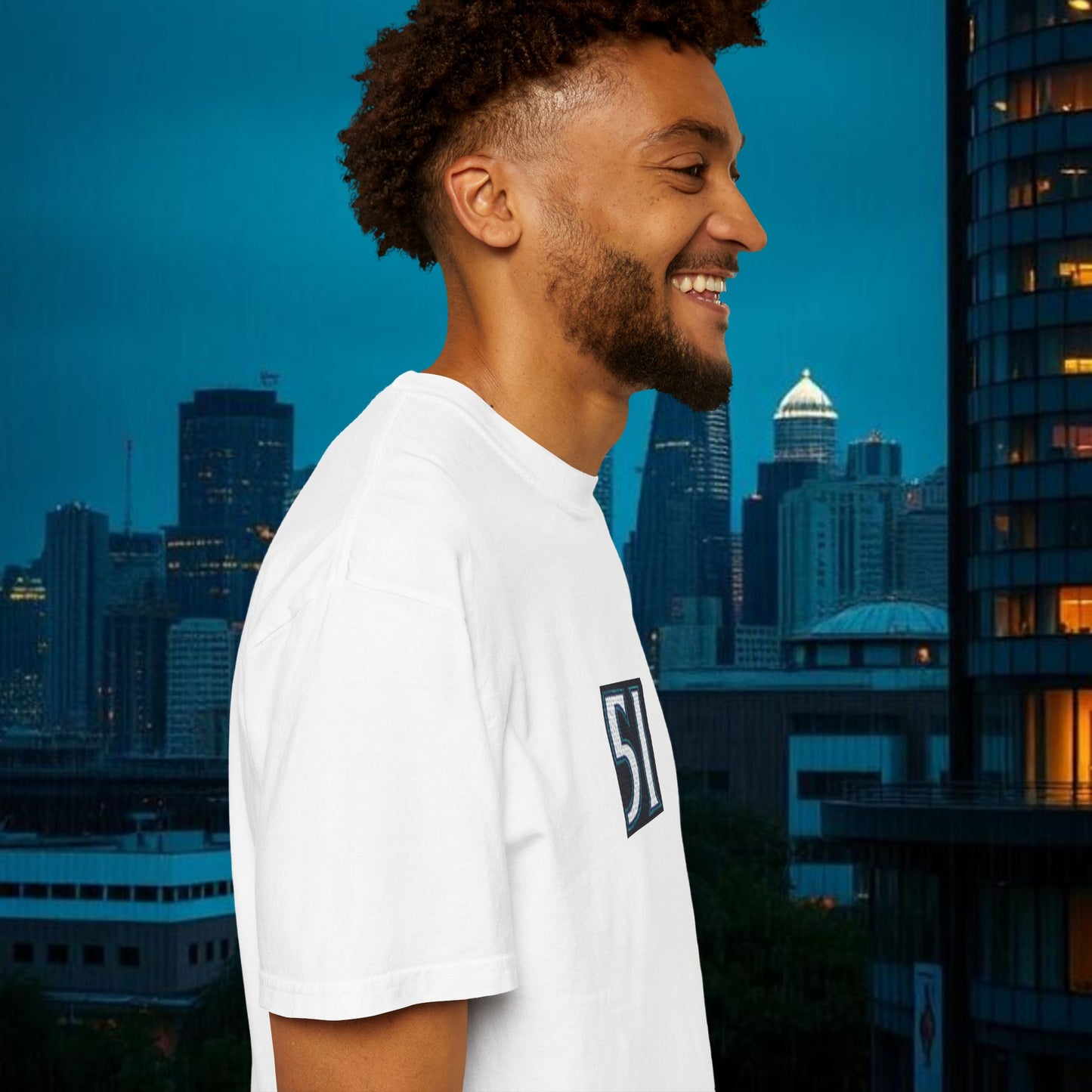 #51 Retro Unisex Garment-Dyed T-shirt with Minimalist 51 Design, Casual Wear, Seattle Fans, Birthday, Everyday Comfort