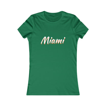 Miami Graphic Women's Tee, Casual Summer Shirt, Vibrant Beachwear, Vacation Tee, Gift for Her