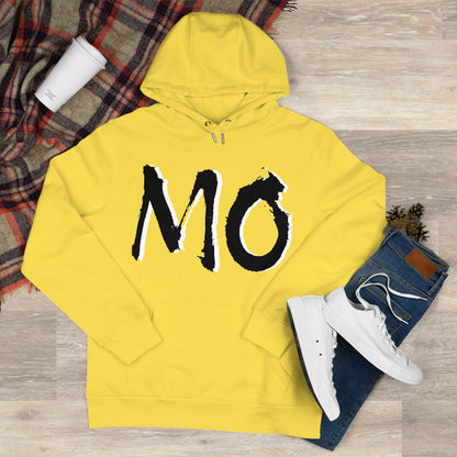 MO Graphic Hoodie — Bold Brushstroke Lettering Pullover, Perfect for Gamedays