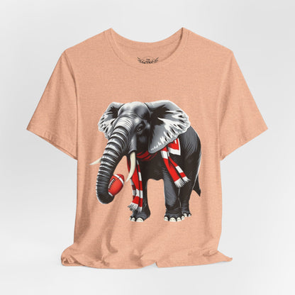 Elephant Graphic Tee — Cute Elephant Wearing Scarf T-Shirt