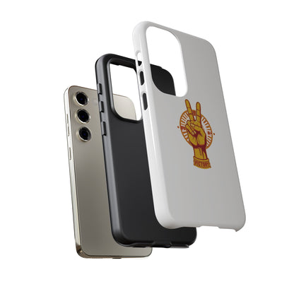 Victory Themed Stylish Phone Case - Tough Cases with Peace Sign Design, Customizable Phone Covers, Gift for Tojan Fans, Trendy Accessories