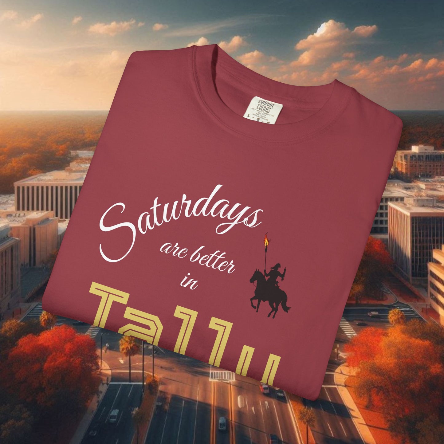Saturday's Better in Tally Unisex T-Shirt - Casual Wear, College Football, Tailgate Shirt, Gift for Fans, Homecoming Apparel