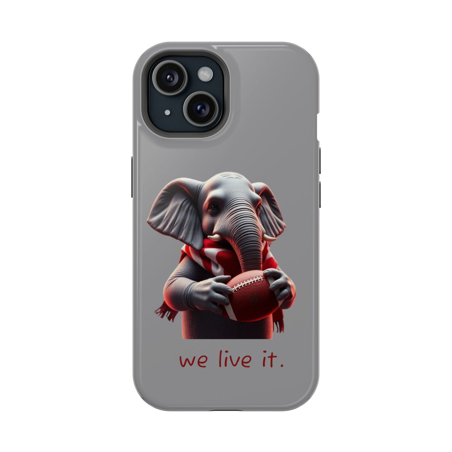 Elephant Football Case - Impact-Resistant Phone Cover, Unique Gift for Sports Lovers, Animal Case for Kids, Fun Accessories, Durable