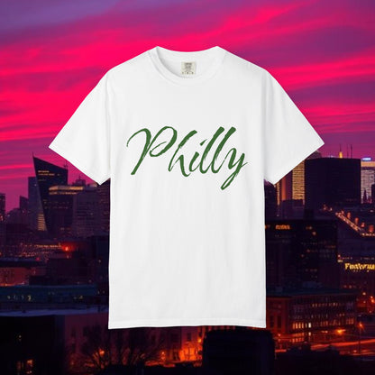 Philly Script T-Shirt — Handwritten City Pride Tee, Ultra Soft and Comfortable T-Shirt for any gameday.
