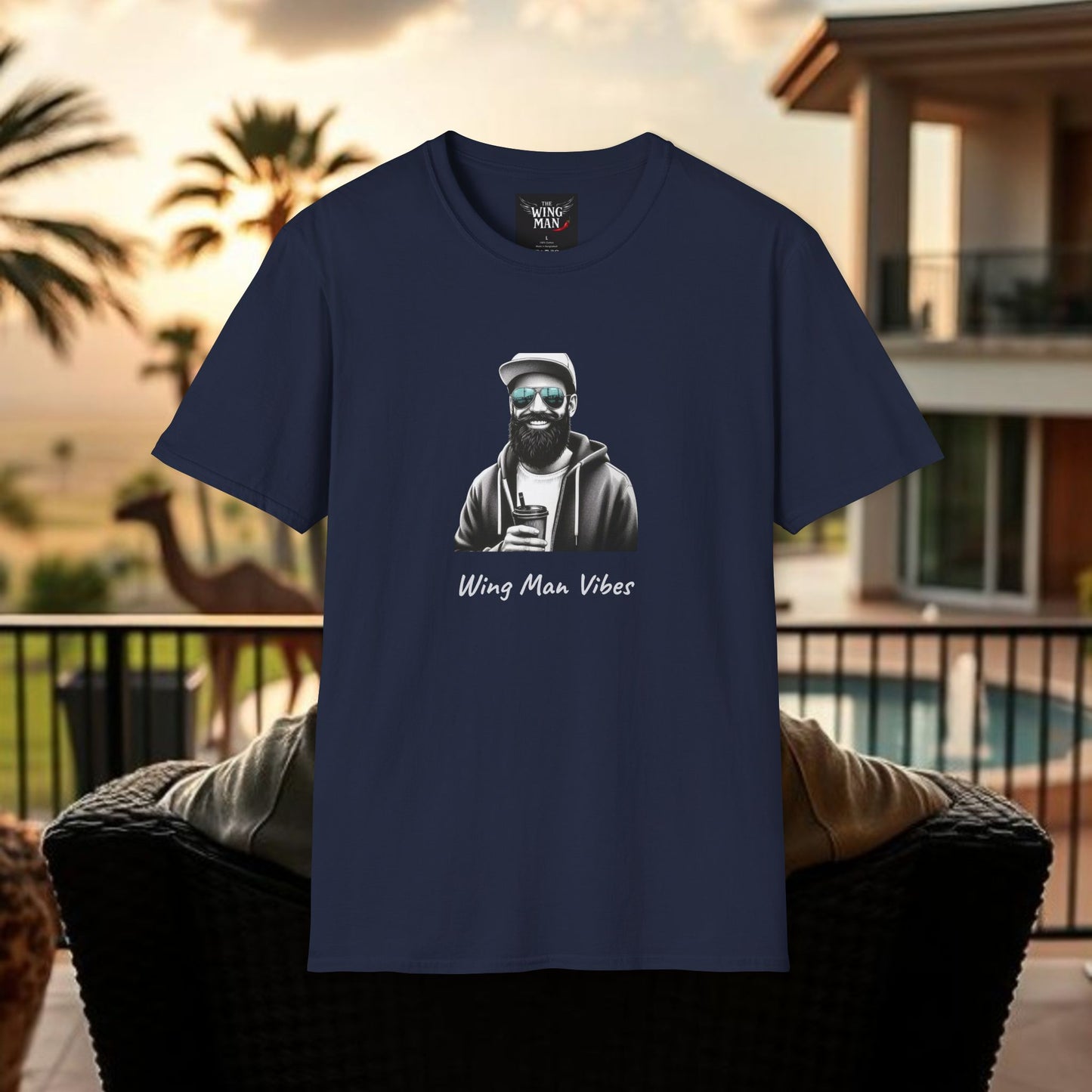 Wing Man Vibes Unisex T-Shirt, Angel Wings Tee, Gift for Him, Graphic Tee, Casual Shirt, Mens Top