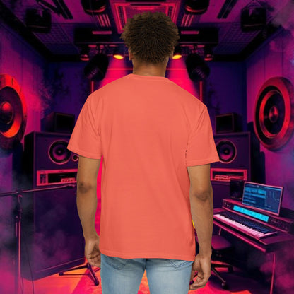 Colorful Unisex Garment-Dyed T-shirt, Artistic Graphic Tee, Music Festival Shirt, Casual Everyday Wear, Vibrant Streetwear, Unique Gift Idea