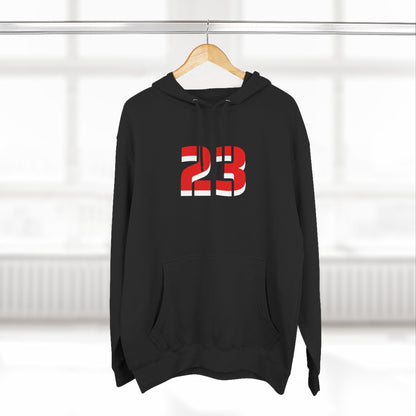 23 Fleece Hoodie, Stylish Sportswear for Game Day, Unisex Sweatshirt, Athletic Fashion, Cozy Hoodie, Perfect for Fans
