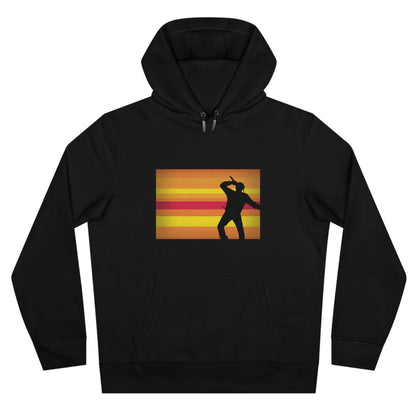 King Silhouette Hoodie — Retro Sunset Dance Graphic Hooded Sweatshirt