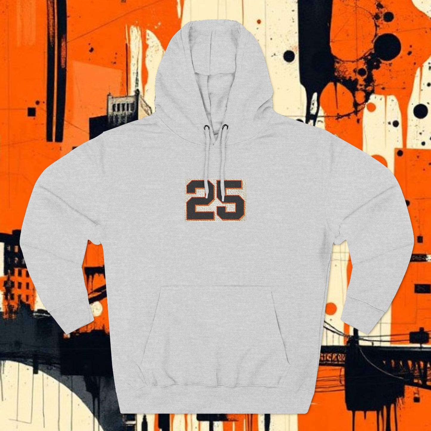 Giants Fans Fleece Hoodie with Number 25 Design - Perfect for Sports Fans, Everyday Wear, Gym, Giants Games