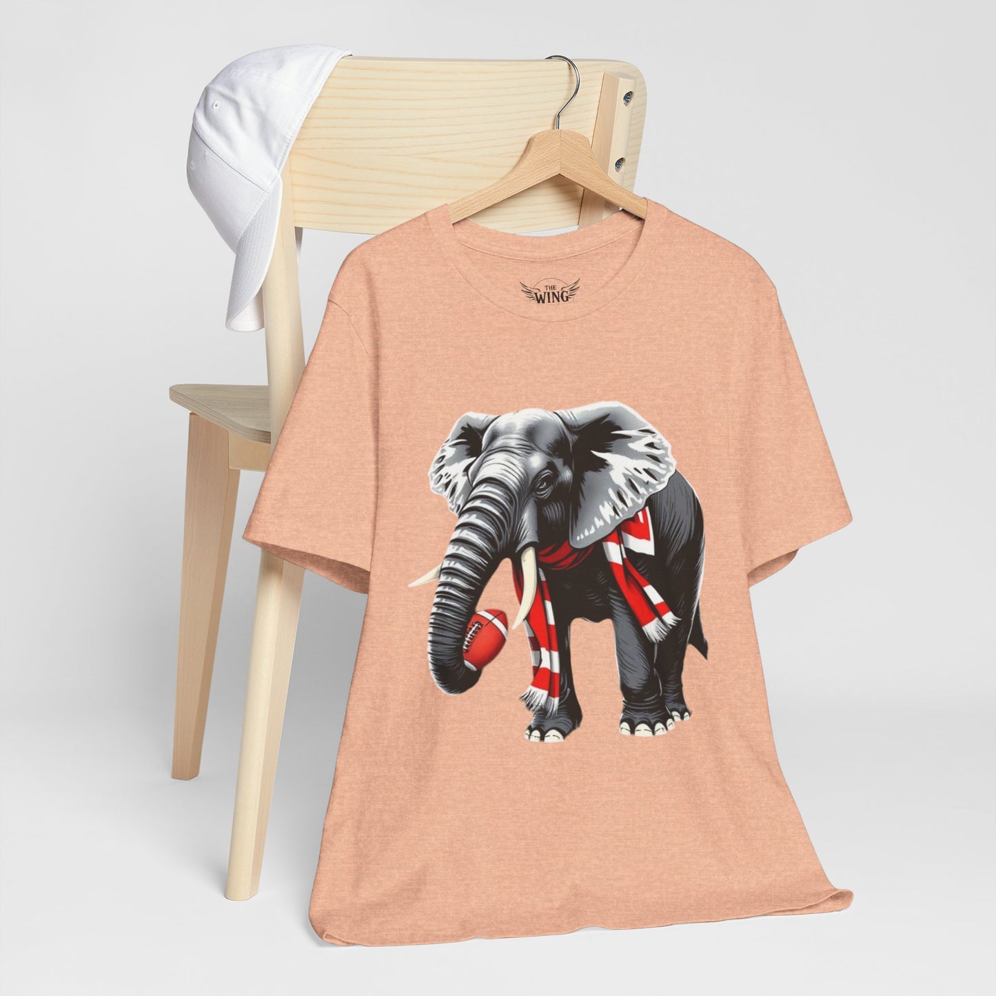 Elephant Graphic Tee — Cute Elephant Wearing Scarf T-Shirt