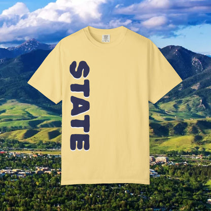 State Unisex Garment-Dyed T-shirt for Cat Fans and Gameday, Tailgate Shirt, Team Spirit Tee, College Football