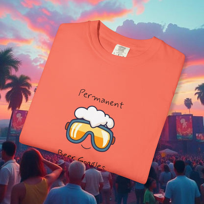 Unisex Beer Goggles Tee, Comedy T-Shirt, Festival Shirt, Funny Summer Tee, Barbecue Outfit, Gift for Beer Lovers