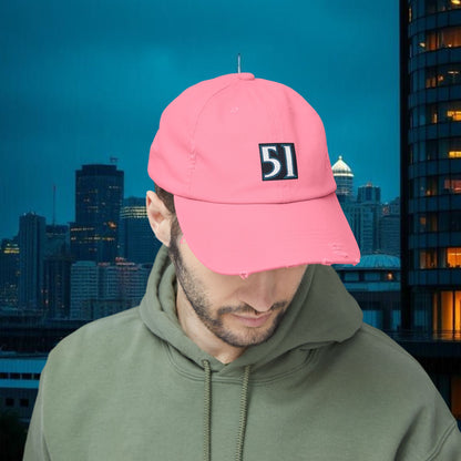 #51 Legends Distressed Cap with Vintage 51 Design | Casual Hat for Everyday Style, Trendy Accessories