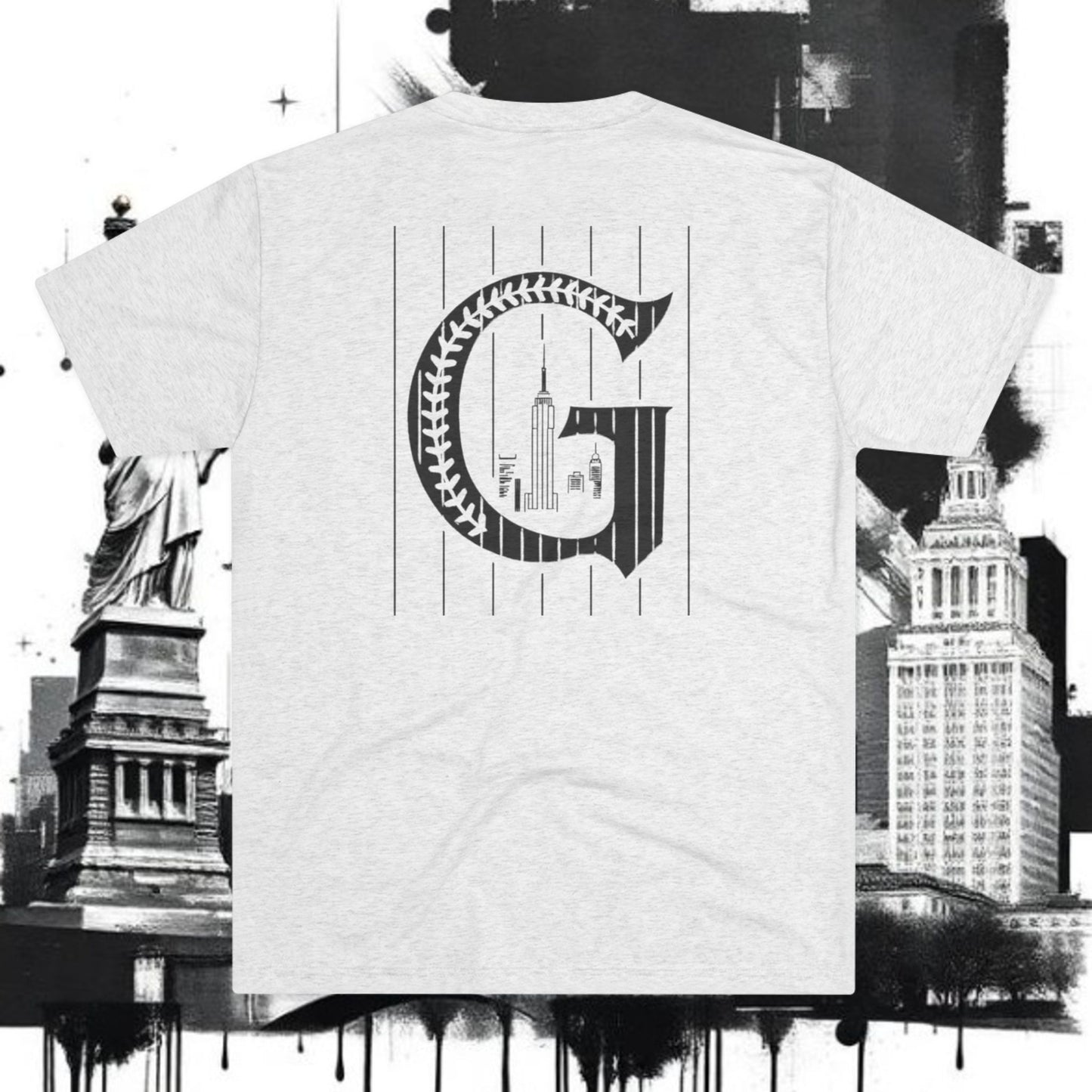 Baseball Silhouette Tee — New York 'G' Logo Short-Sleeve Shirt
