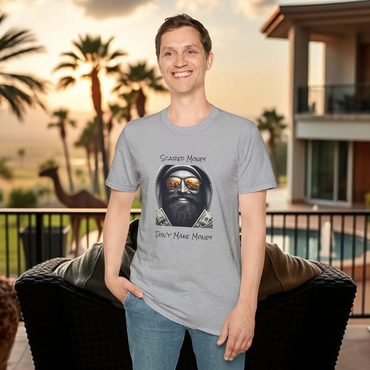 Scared Money Unisex Softstyle T-Shirt - Casual Wear, Streetwear, Gift for Him, Statement Tee, Urban Fashion