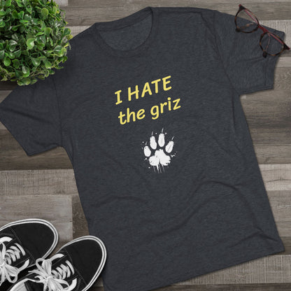 I HATE the griz T-Shirt — Anti-Griz Paw Graphic Tee