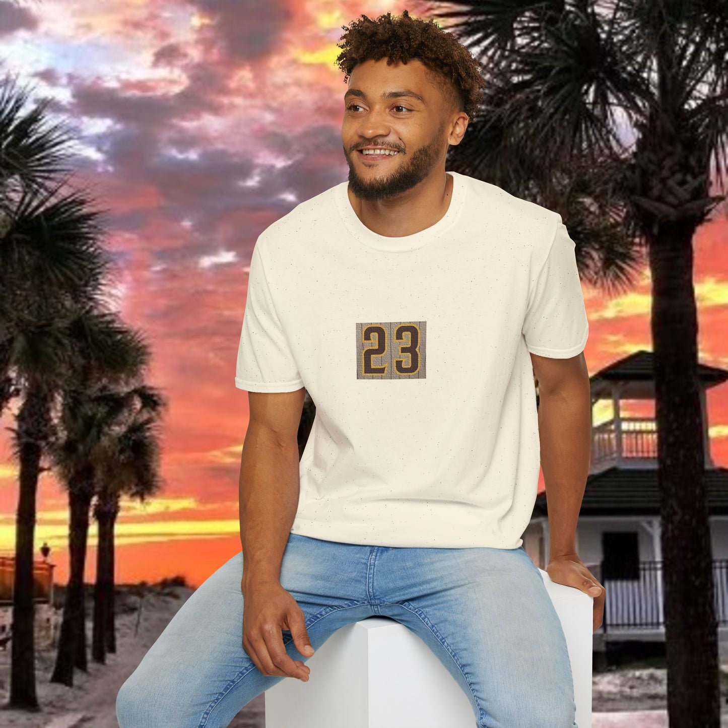 Baseball Stars Unisex Softstyle T-Shirt with Retro 23 Design, Casual Wear, Gift for Sports Lovers, Baseball Fans