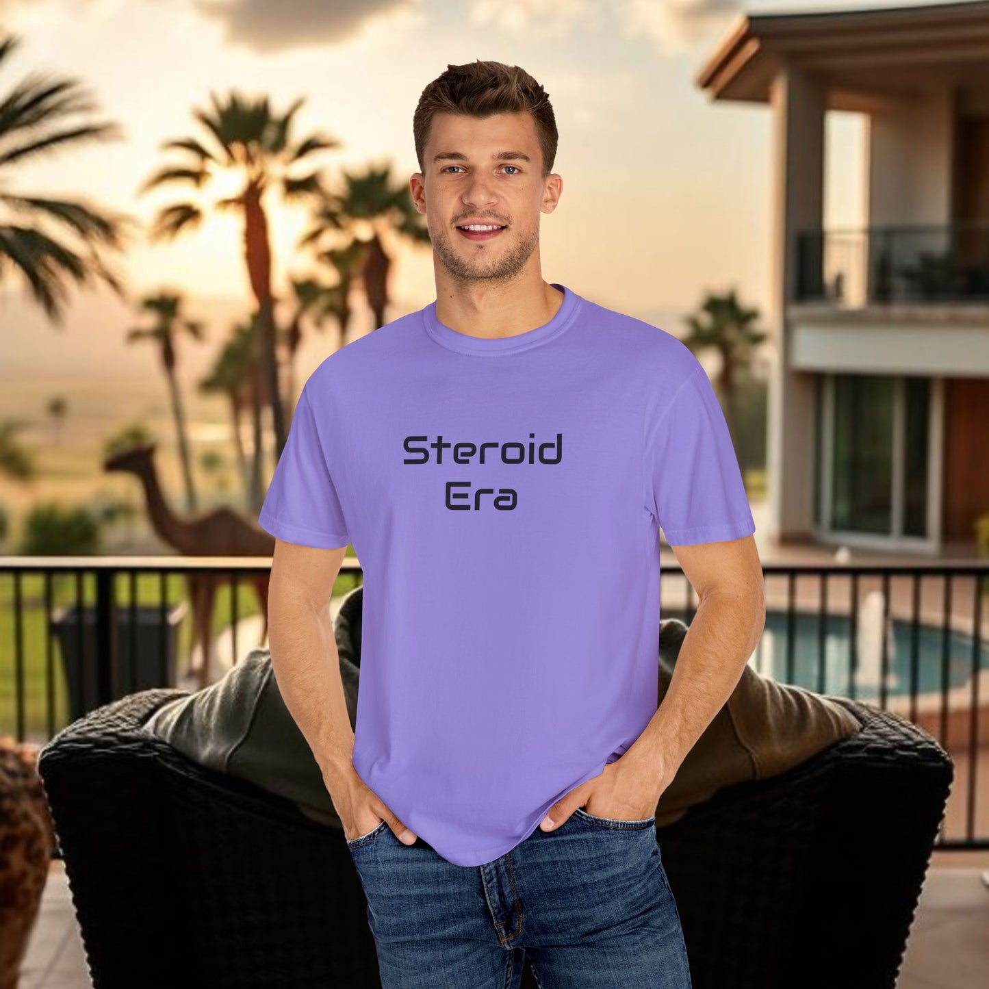 Vintage Baseball Unisex Garment-Dyed T-shirt, 90's Steroid Era Tee Shirt, Athletic Sports Tee, Retro Baseball Shirt, Sports Fan Gift,