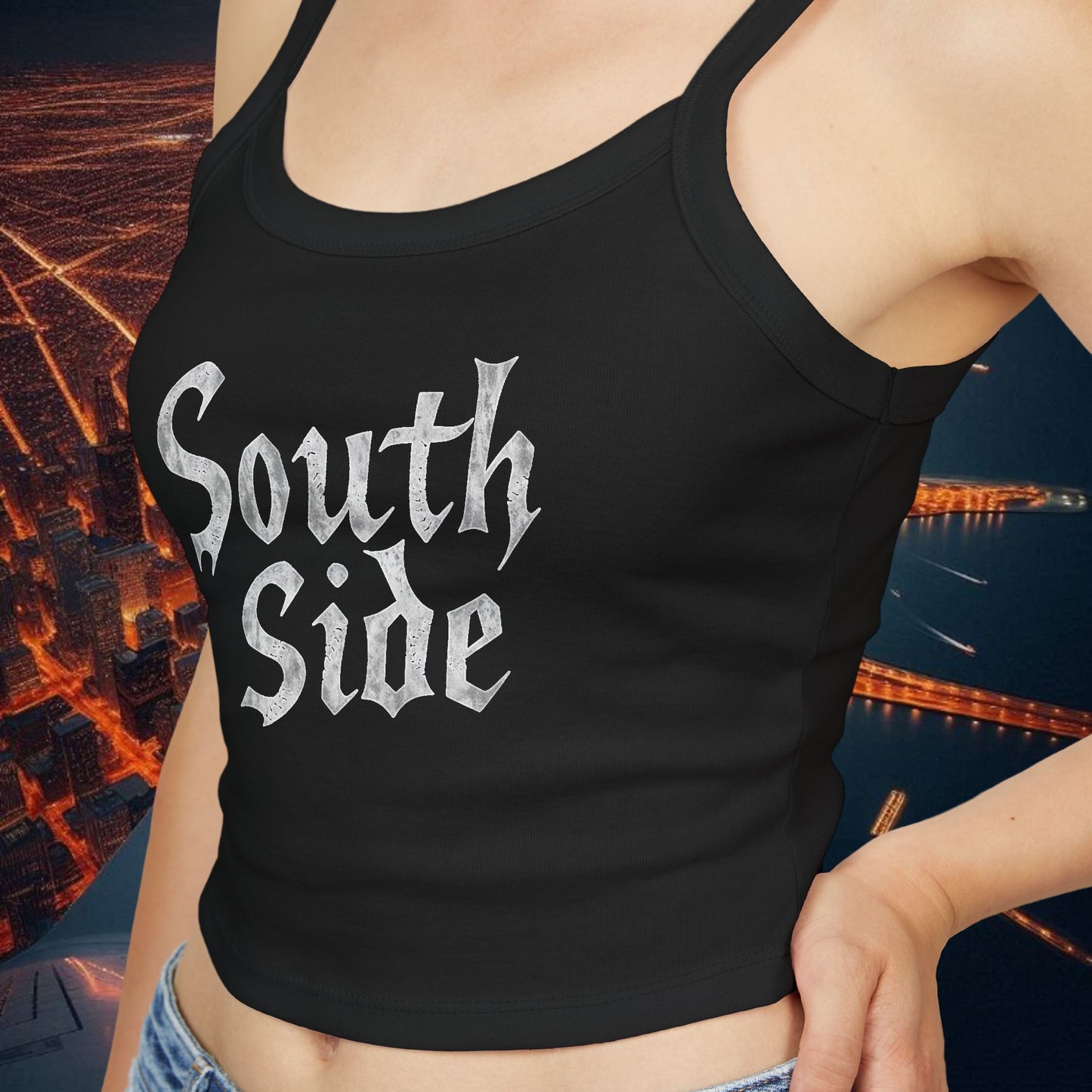 South Side Women's Spaghetti Strap Tank Top, Casual Summer Apparel, Vintage Graphic Tee, Music Festival Outfit, Gift for Her, Beachwear