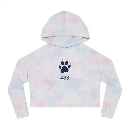 Bobcat Paw Print Cropped Hoodie, Tailgate Sweatshirt, College Football Game Day Top, Women's Hooded Sweater, Bobcat Lover Gift, Animal Print