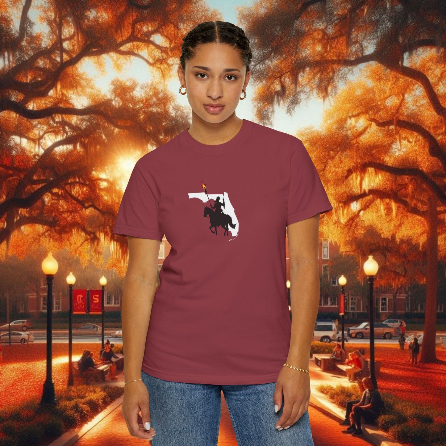 T-Shirt with Tally Design, Casual Wear, Gift for Sports Fans, College Apparel, Summer Fashion, State Pride Tee