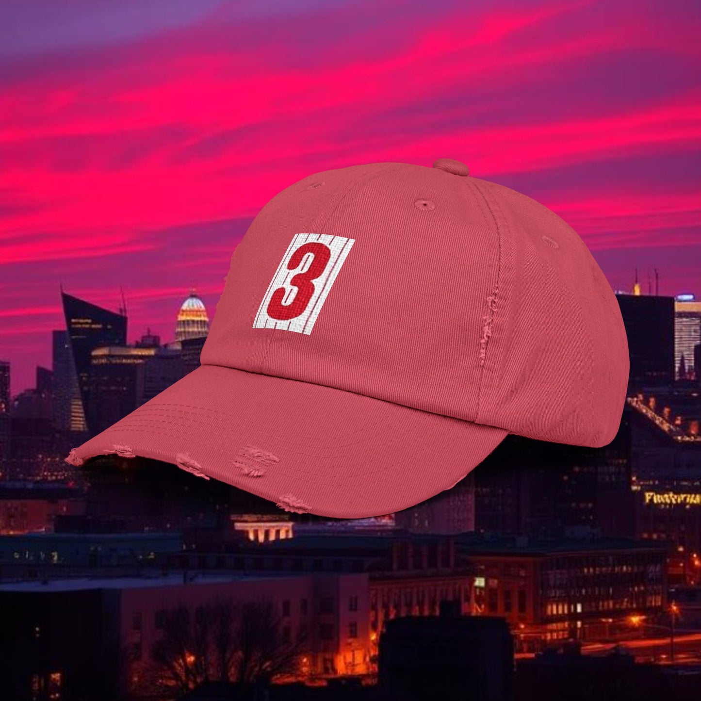 Baseball Stars #3 Distressed Baseball Cap, Vintage Style Hat, Casual Everyday Wear, Gift for Baseball Fans, Stylish Hat