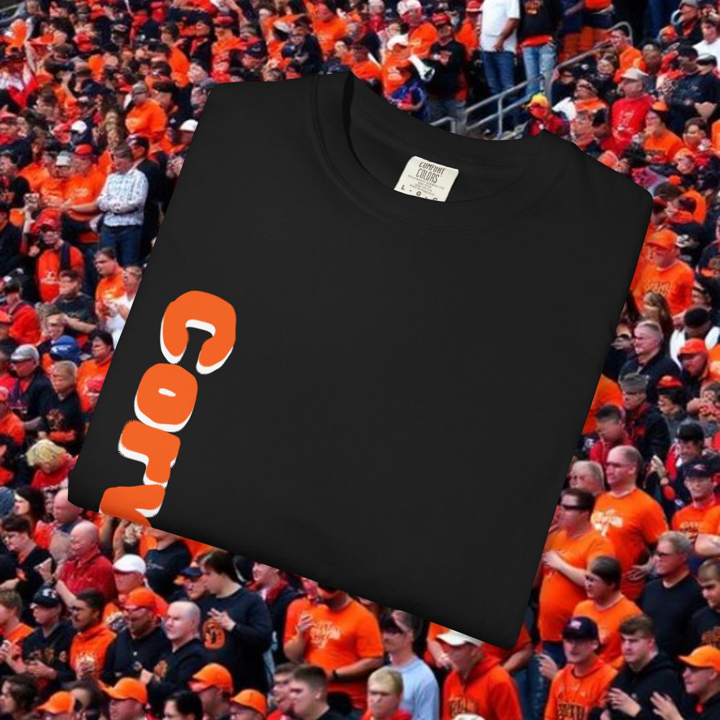 Garment-Dyed Unisex T-Shirt with Corvallis Design, Casual Tee, Gameday Apparel, Graphic T-Shirt, College Spirit Wear