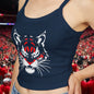 Wildcat Face Crop Tank Top — Women's Cheer Squad Game Day Top