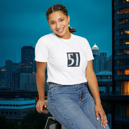 Legends #51 Retro Unisex Garment-Dyed T-shirt with Minimalist 51 Design, Casual Wear, Seattle Fans, Birthday, Everyday Comfort