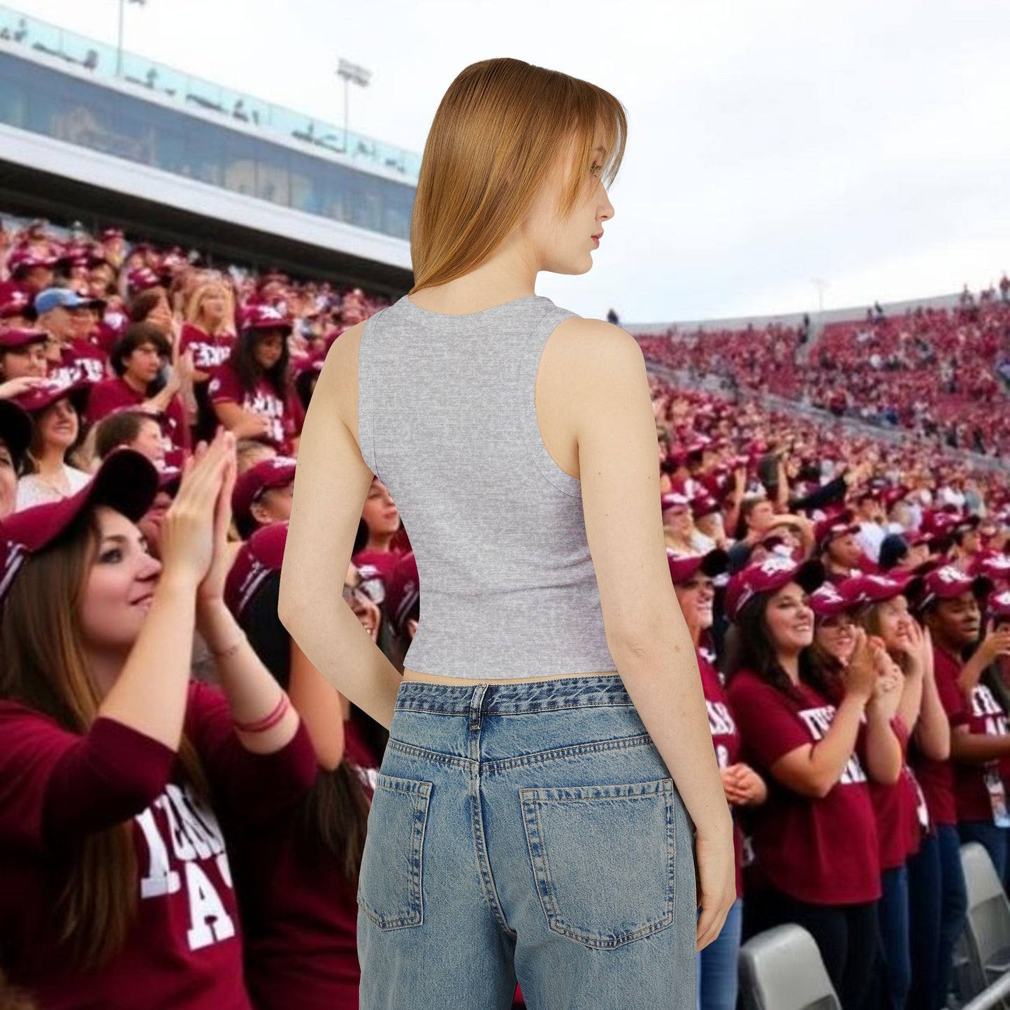 Cheerful Game Day Tank Top, Supportive Athletic Wear, Perfect for Sports Events, Casual Outing, Summer Gatherings, Gameday Fashion
